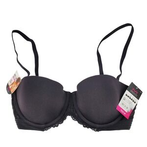 Maidenform Self‎ Expressions 36B Black Multiway Push Up Bra Convertible SE1102